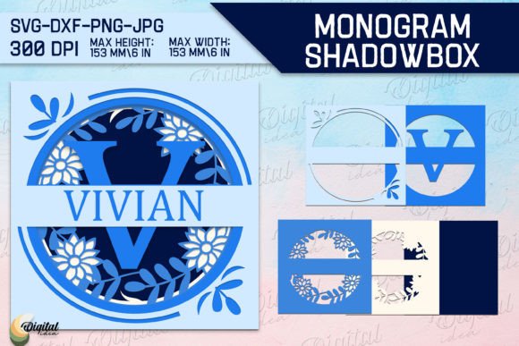 3D Layered Shadow Box Alphabet: Letter V