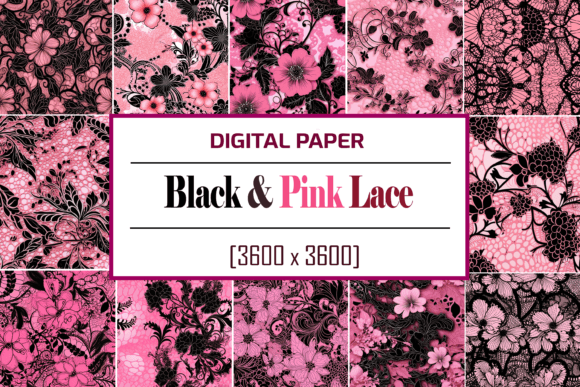 Black and Pink Lace: A Timeless Design for Modern Digital Use