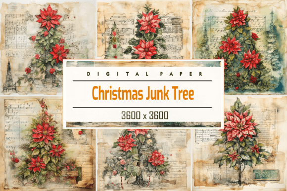 Christmas Junk Tree Backgrounds: A Creative Way to Elevate Your Digital Projects