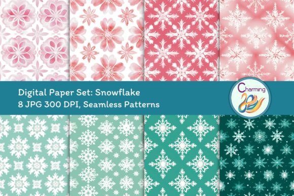 Digital Papers Set Snowflake: A Versatile Resource for Creative Projects