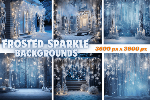 Frosted Sparkle Backgrounds: Elevating Creativity with Winter Magic