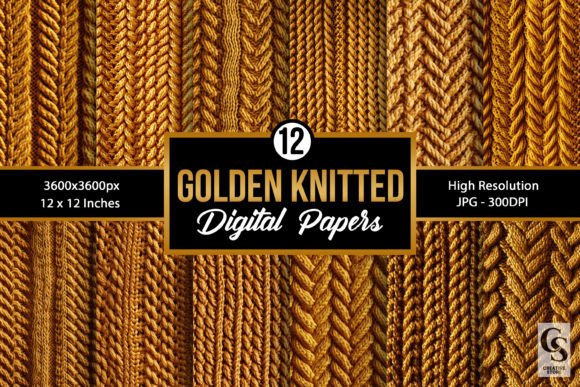 Gold Knitted Texture Backgrounds: A Versatile Design Element for Modern Creators and Businesses