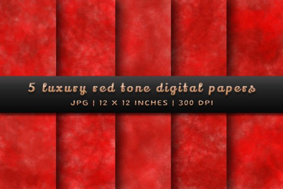 Luxury Red Tone Digital Papers: Elevating Creativity with Timeless Elegance