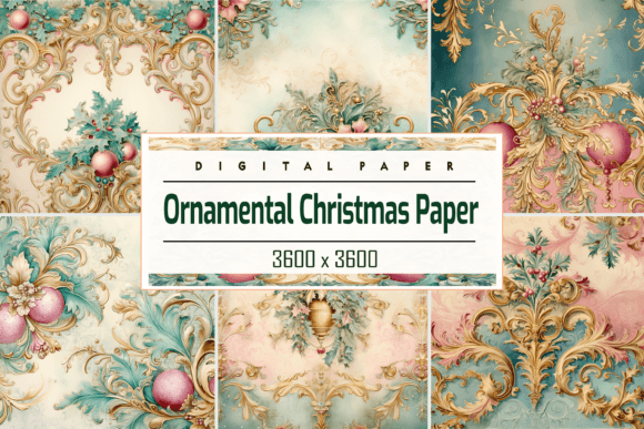 Ornamental Christmas Paper: Elevating Visual Design for Digital Creations