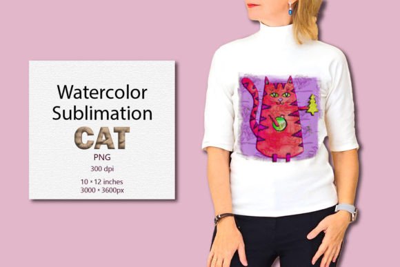 Watercolor Cat Sublimation PNG: A Versatile Tool for Creative Projects