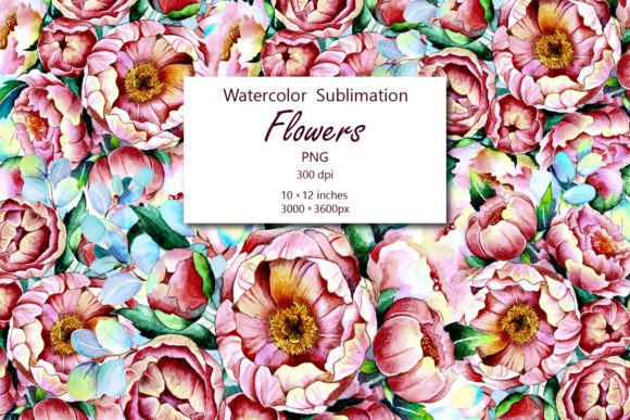 Watercolor Flowers Sublimation PNG: A Versatile Design Asset for Creative Projects