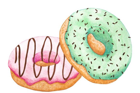 Watercolor Illustrations of Ice Cream and Donuts: A Creative Guide for Designers and Artists