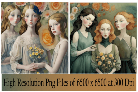 Women Art Print Set of 2